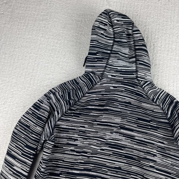 Nike Hoodie Mens M Black White AW77 FT Speed Stripe Full Zip 614488-010 - Picture 15 of 16